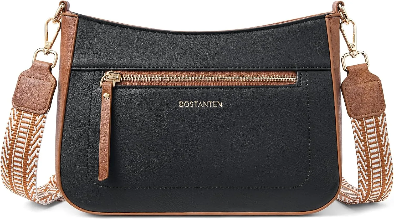 BOSTANTEN Crossbody Bags for Women Vegan Leather Hobo Purses Shoulder Handbags with Detachable Guitar Strap