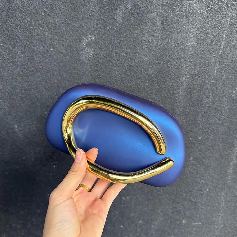 Box Clutch Purses for Women,Shell Evening Bag Gold Metal Handle PU Leather Clutch Chain Crossbody for Wedding 2025