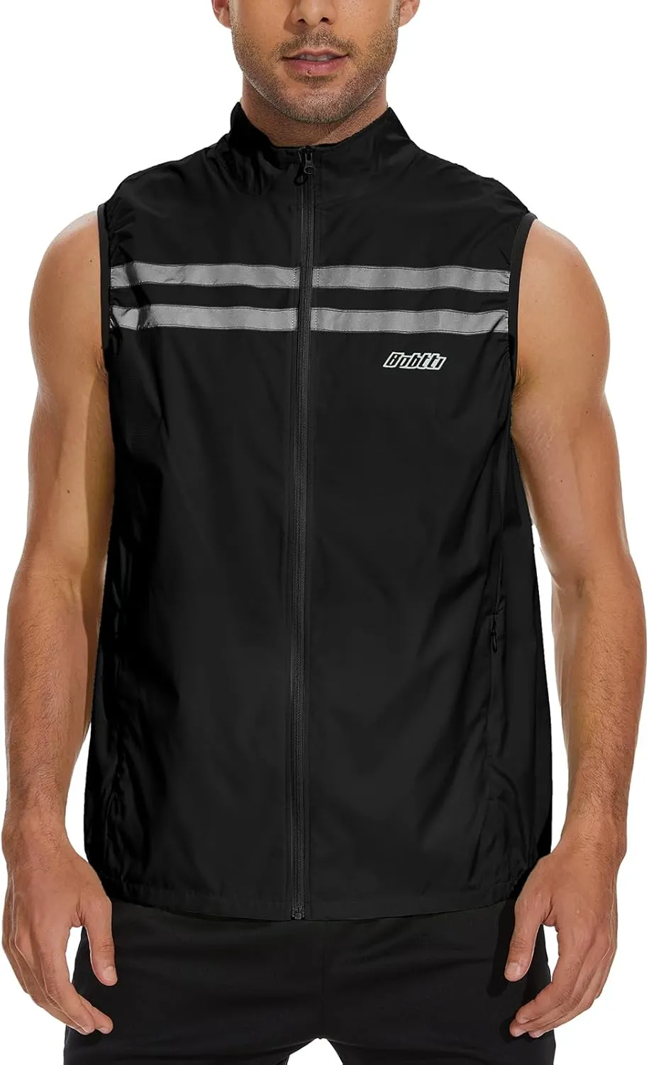 bpbtti Men's Hi-Viz Safety Running Cycling Vest Sleeveless Windbreaker vests- Windproof and Reflective