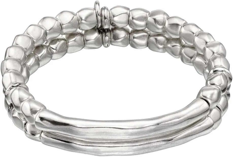 Bracelet in metal mix characteristic of Uno de 50 coated in 15 micro silver.
