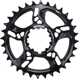 BUCKLOS Mountain Bike Chainring 32T 34T 36T 38T Single Speed 3-Bolt 7075 CNC Aluminium MTB Narrow Wide Ultralight Chainring for SRAM GX NX SX X3 X4 X7 X01 XX1