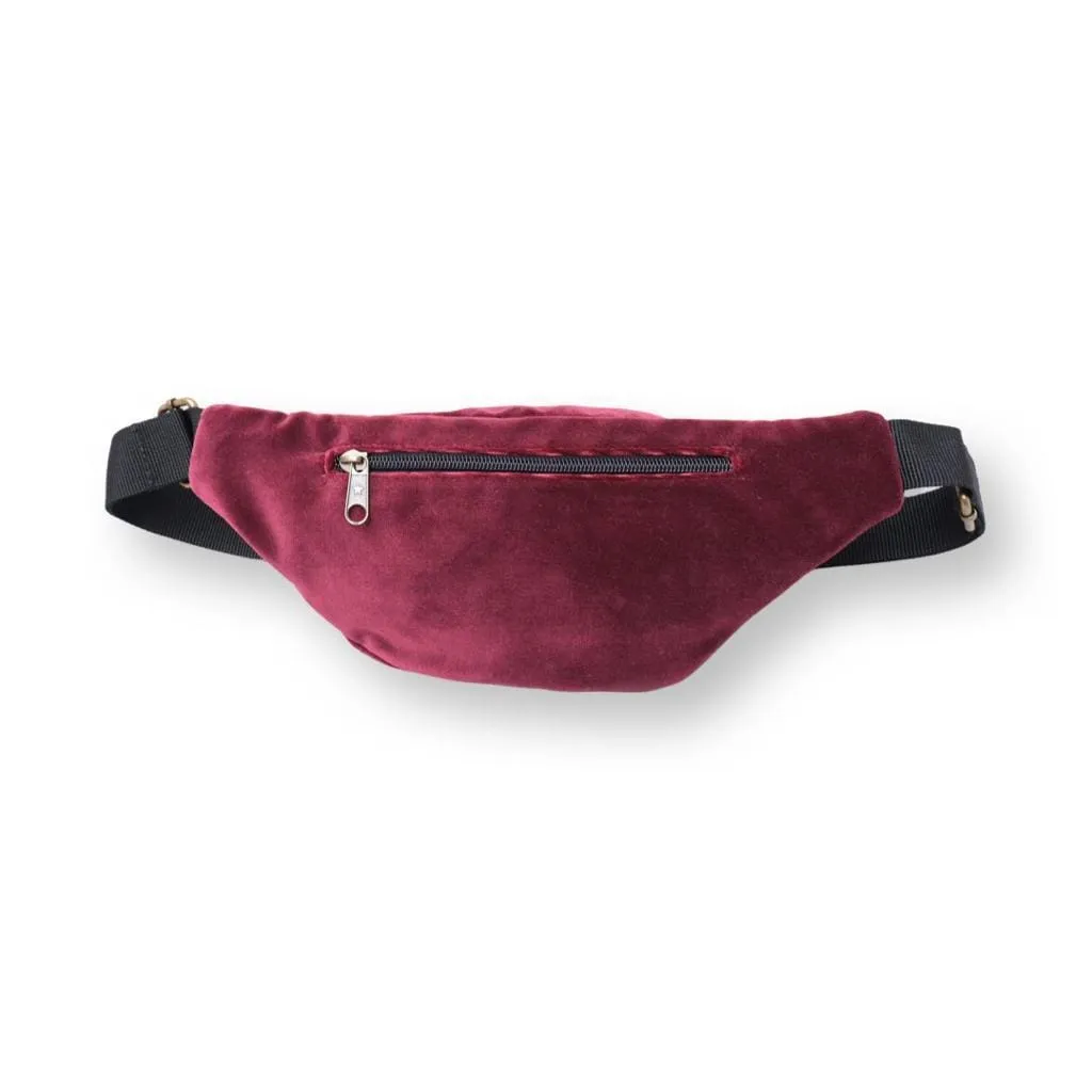 Burgundy Velvet 'Ronnie' Fanny Pack