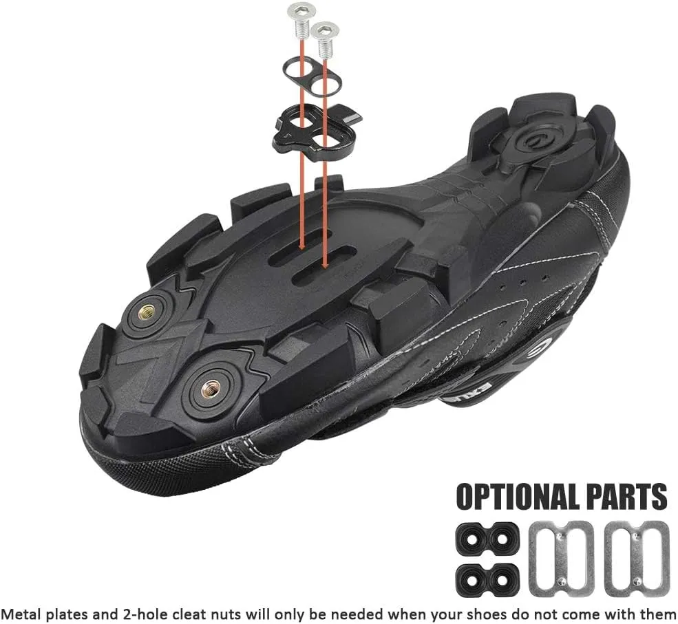 BV Bike Cleats - Compatible with Shimano SPD & Look X-Track Pedals for Spinning, Indoor Cycling, and Mountain Biking - Easy Cleat Release, Top Power Transfer, Customizable Stability