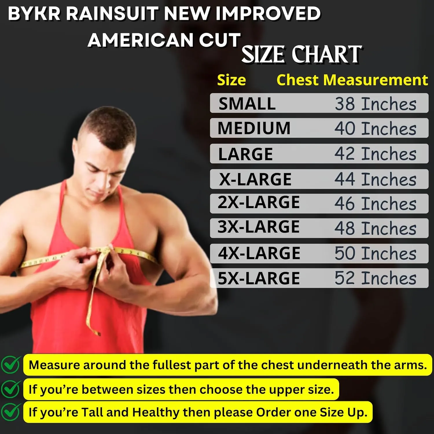 BYKR Waterproof Outdoors Motorcycle Rain Suits for Men & Women Cycling 2-Piece Breathable & Windproof Wet Weather Protection
