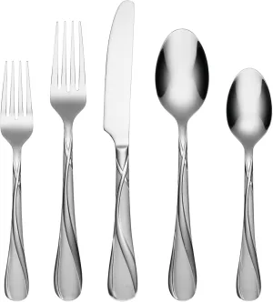 Cambridge 420420CBW12 Rue Sand 20-Piece Flatware Set