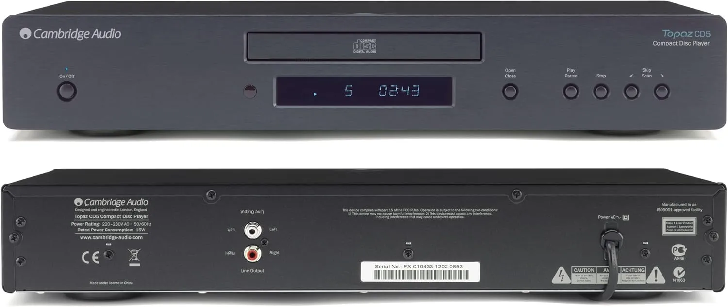 Cambridge Audio Topaz CD5 Home Stereo CD Player (Black)