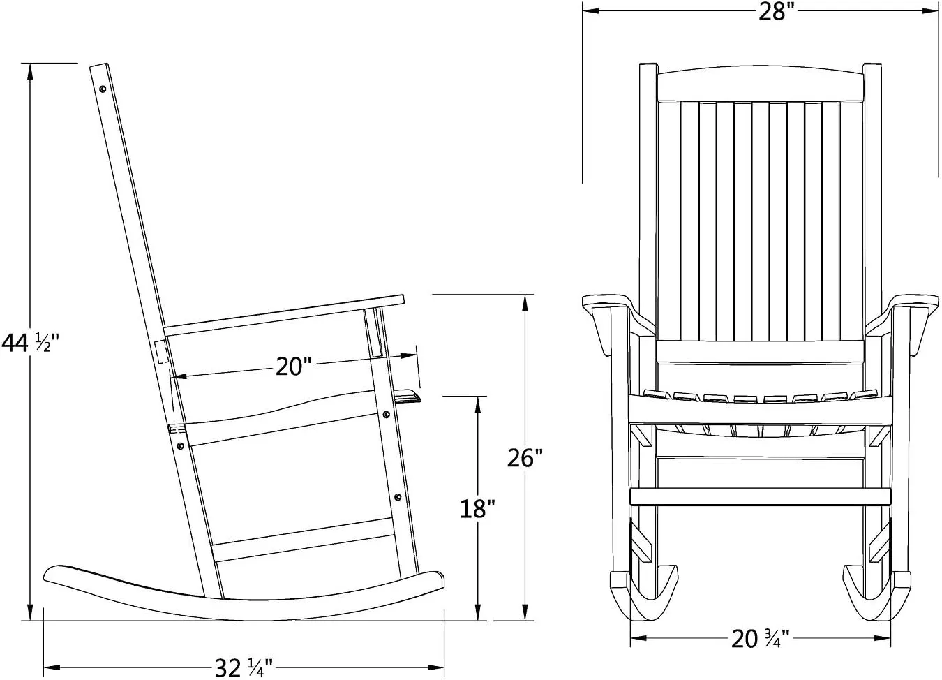 Cambridge Casual Bentley Porch Rocking Chair, Slate Gray