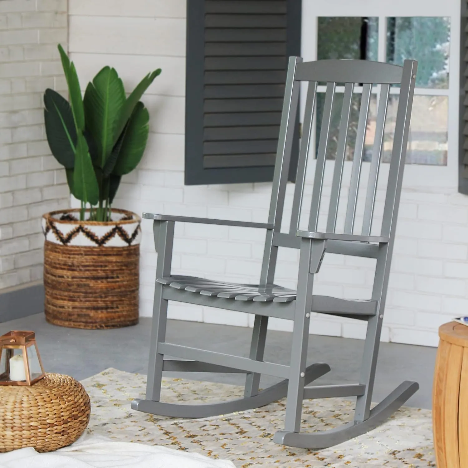 Cambridge Casual Bentley Porch Rocking Chair, Slate Gray
