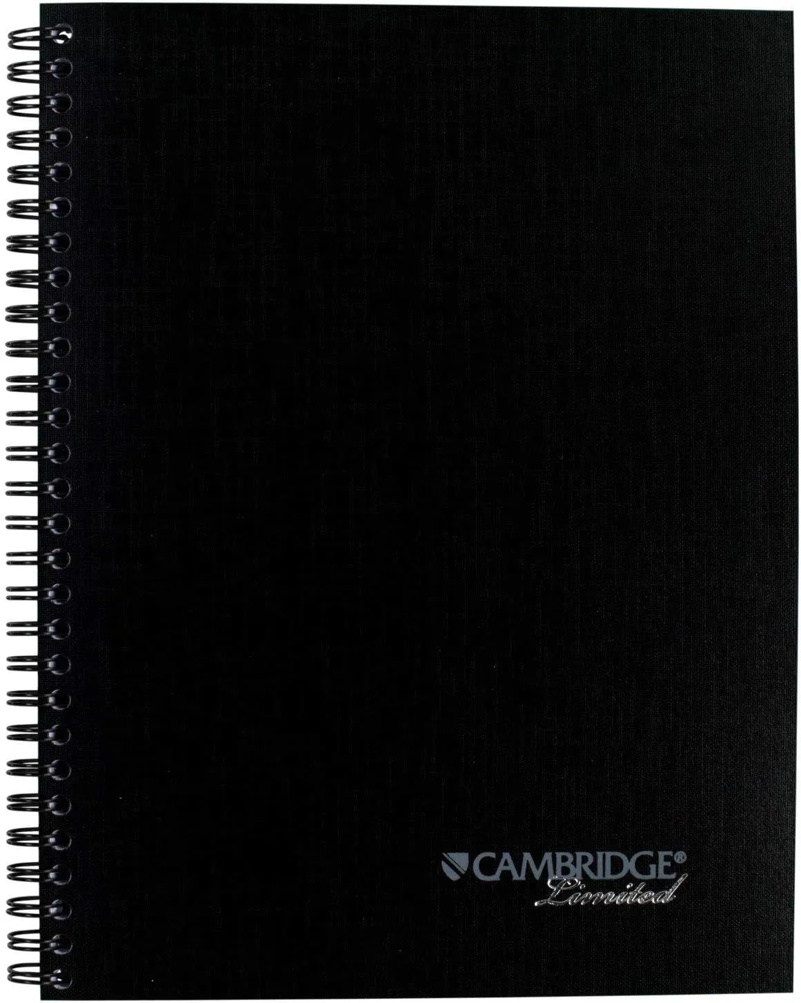 Cambridge Limited Notebook, 9-1/2” x 7-1/4”, 80 Sheet Business/Meeting Notebook, Black, 4 Pack (06982)