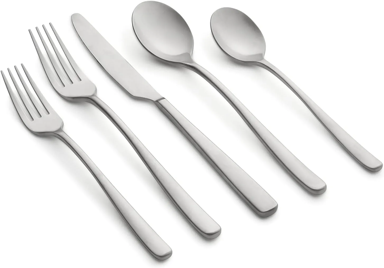 CAMBRIDGE Rise 20-Piece Flatware Set, Service for 4, 0, SILVER SATIN