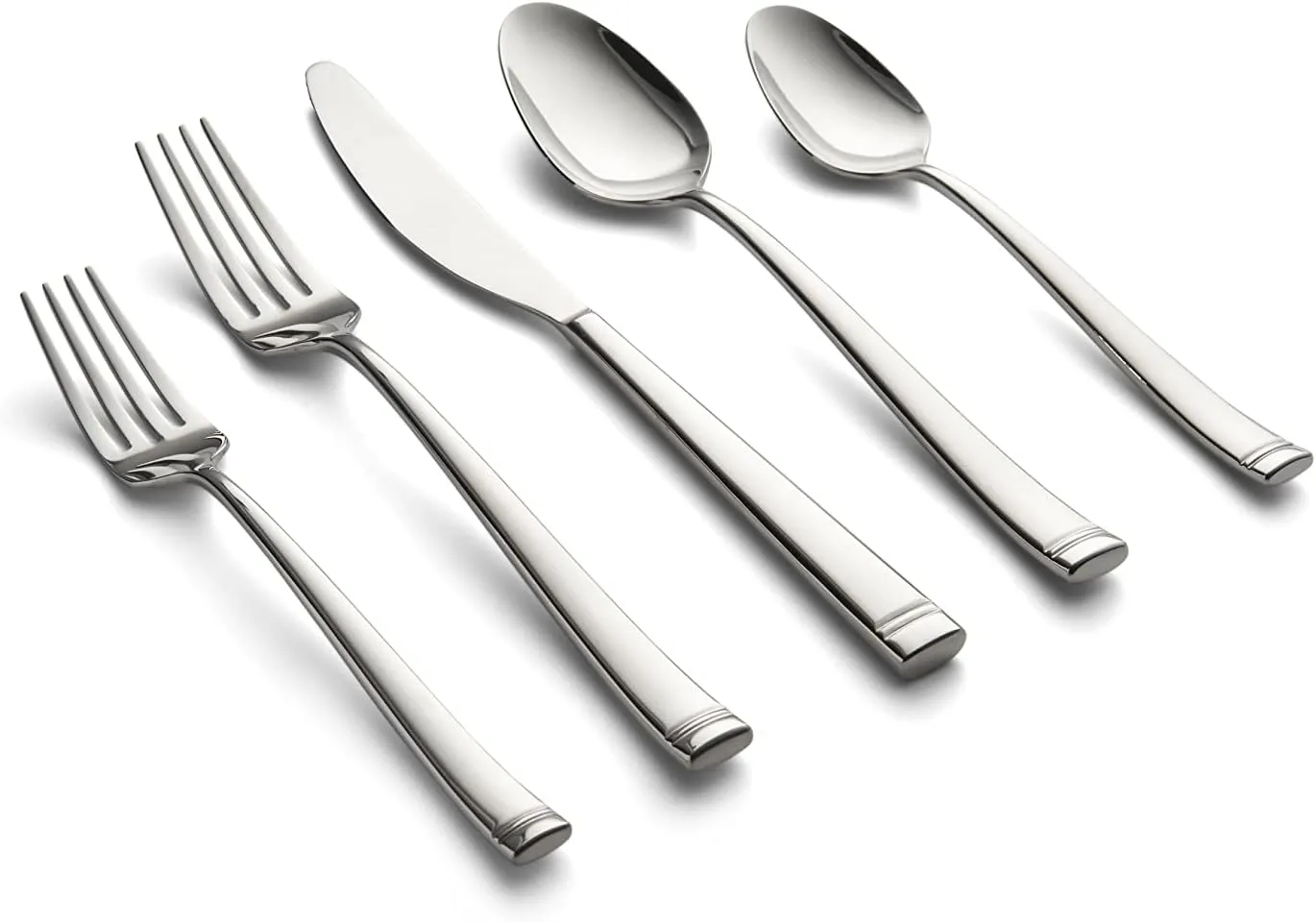 Cambridge Silversmiths Kingsland Mirror 20 Piece Flatware Set, Service for Four, silver