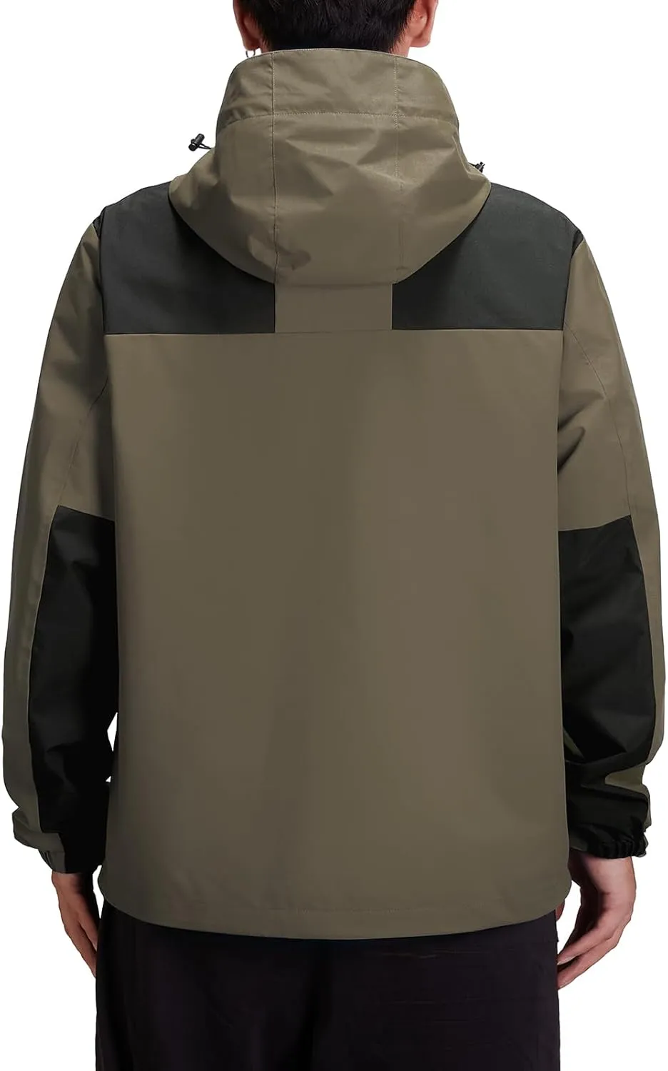 CAMEL CROWN Men's Waterproof Jacket Rain Coat Windbreaker Hooded for Outdoor Hiking Climbing Traveling