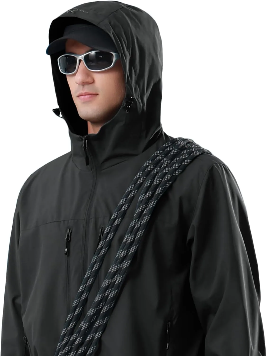 CAMEL CROWN Men's Waterproof Softshell Jacket Lightweight Windbreaker Hooded Rain Coat For Outdoor Hiking