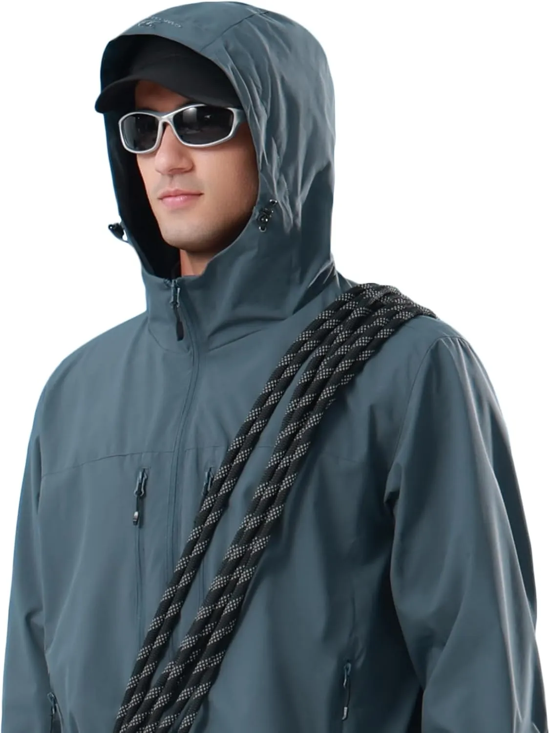 CAMEL CROWN Men's Waterproof Softshell Jacket Lightweight Windbreaker Hooded Rain Coat For Outdoor Hiking