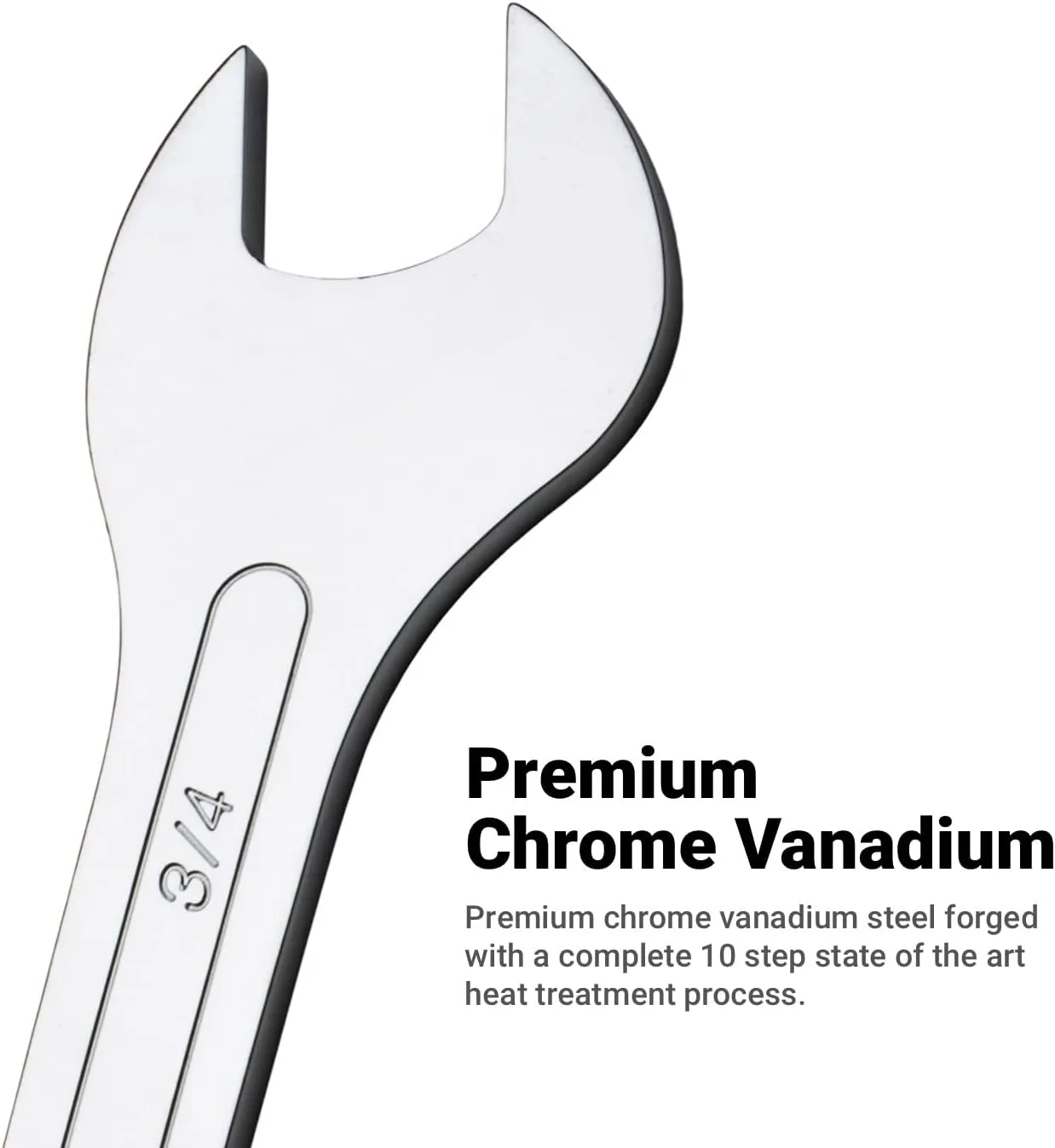 Capri Tools Super-Thin Open End Wrench Set with Wrench Rack, SAE, 1/4 to 1-1/4 in., 8-Piece