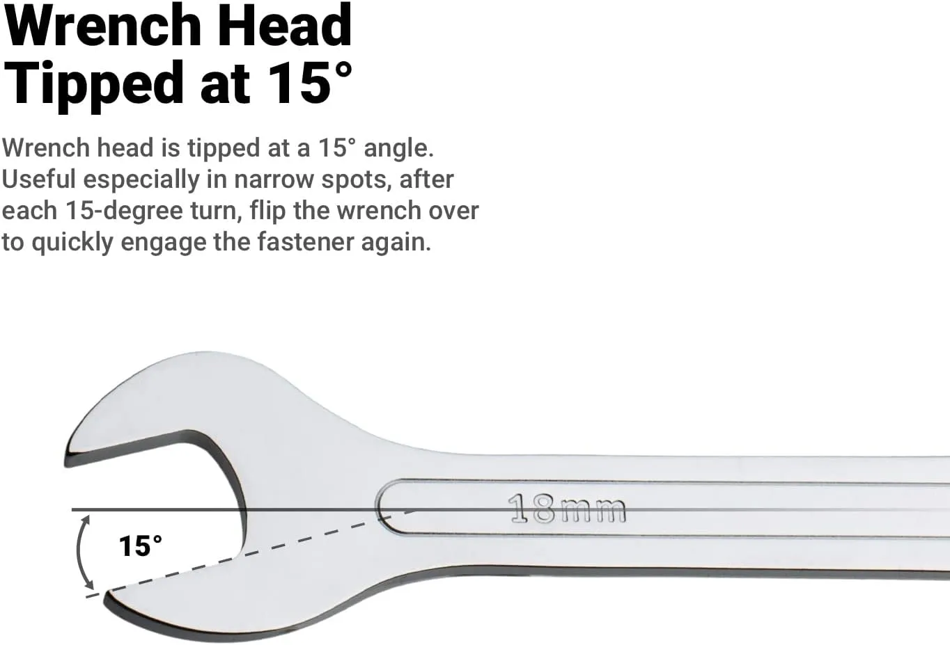 Capri Tools Super-Thin Open End Wrench Set with Wrench Rack, SAE, 1/4 to 1-1/4 in., 8-Piece