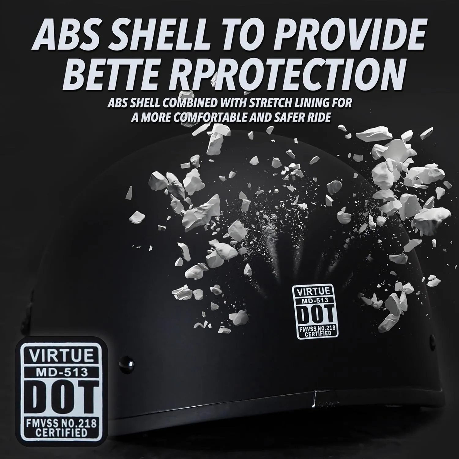 Cartman Cruiser Scooter Motorcycle Half Face Helmet,Matte Black Graphics, DOT Approved for Bike Scooter ATV UTV Chopper, Medium