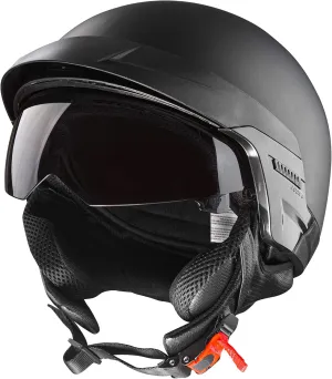 Cartman Motorcycle Open Face Helmet with Sun Visor Quick Release Buckle, DOT Approved, Large