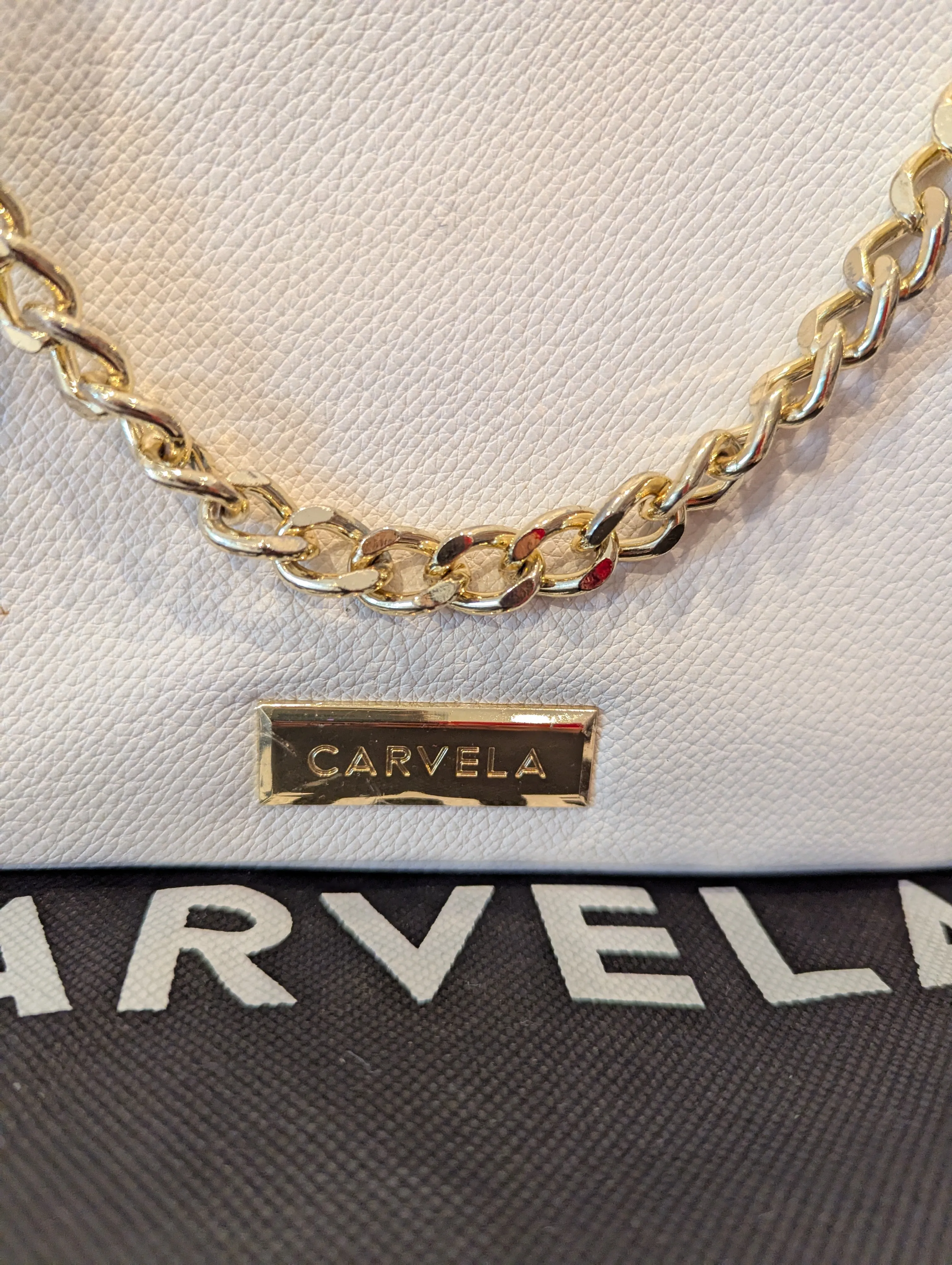 Carvela white crossbody bag