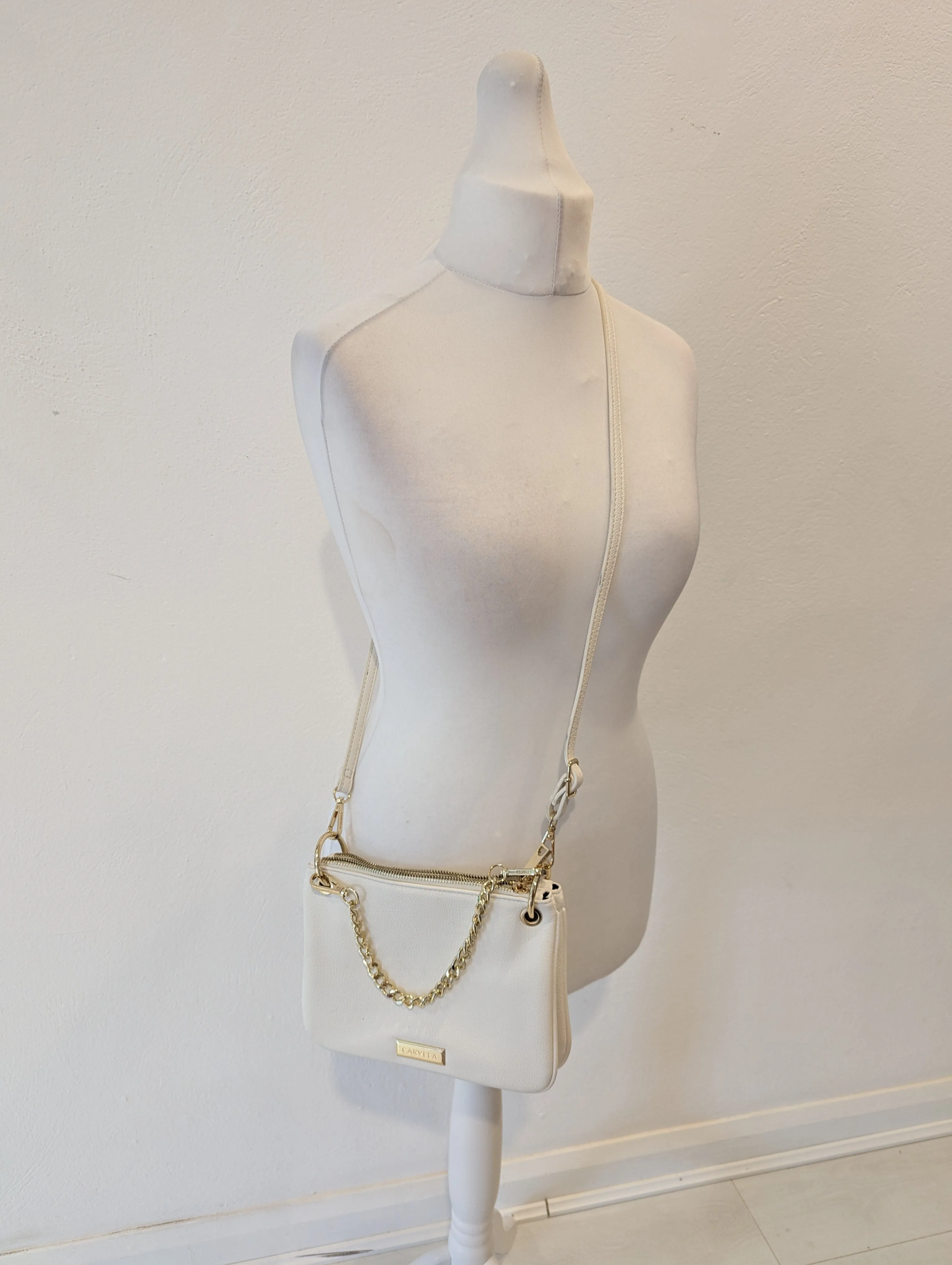 Carvela white crossbody bag