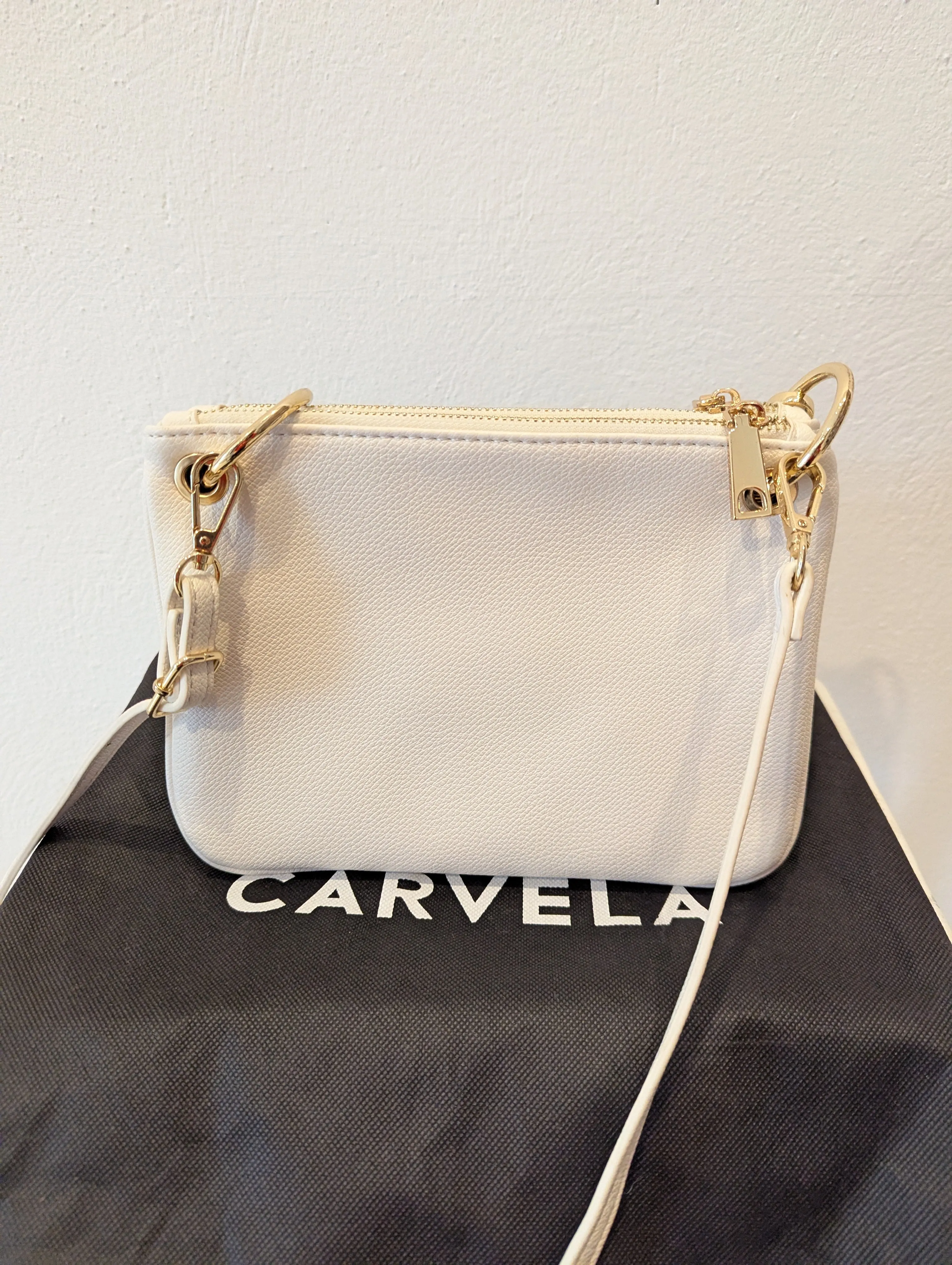 Carvela white crossbody bag
