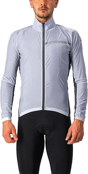 CASTELLI Men's Squadra Stretch Jacket, Windproof Zip Up Shell for Road Cycling