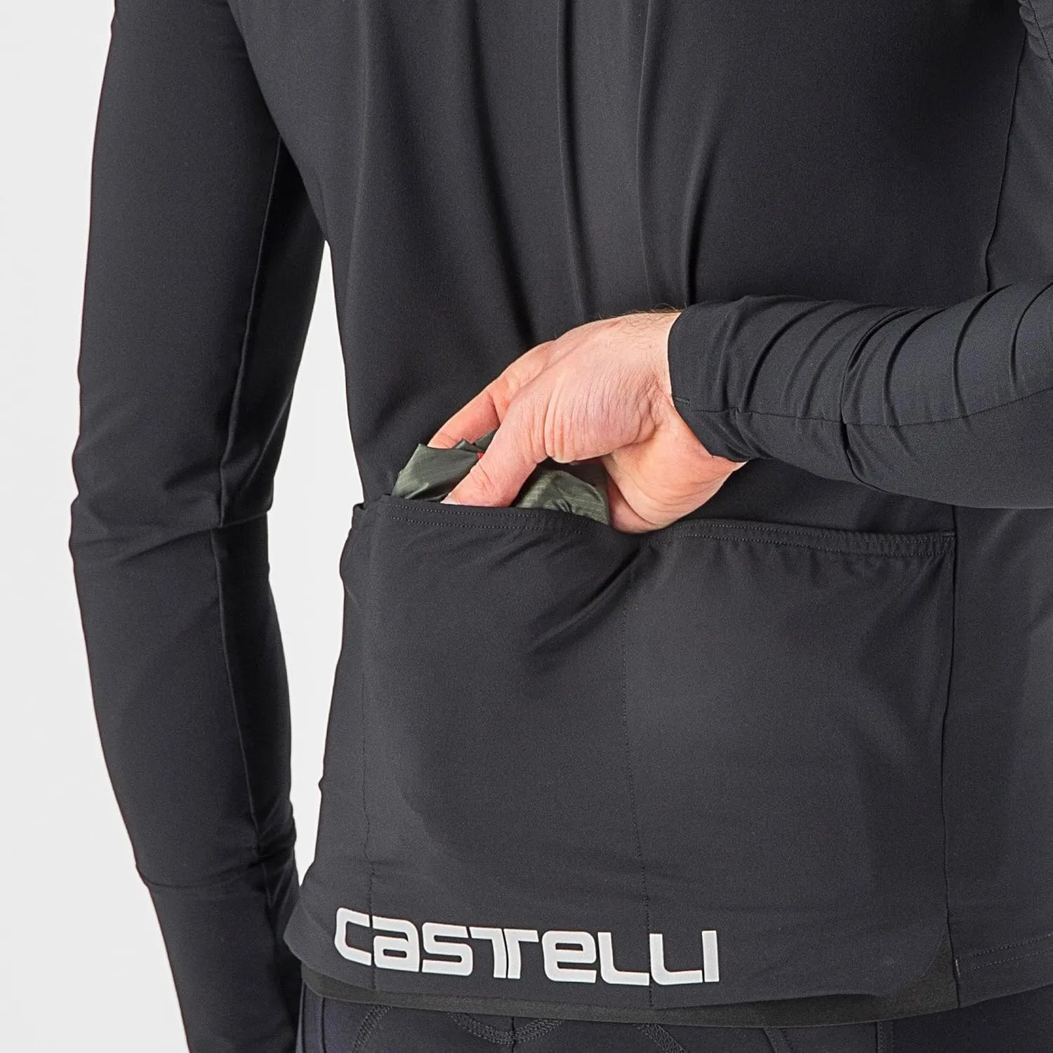CASTELLI Men's Squadra Stretch Jacket, Windproof Zip Up Shell for Road Cycling
