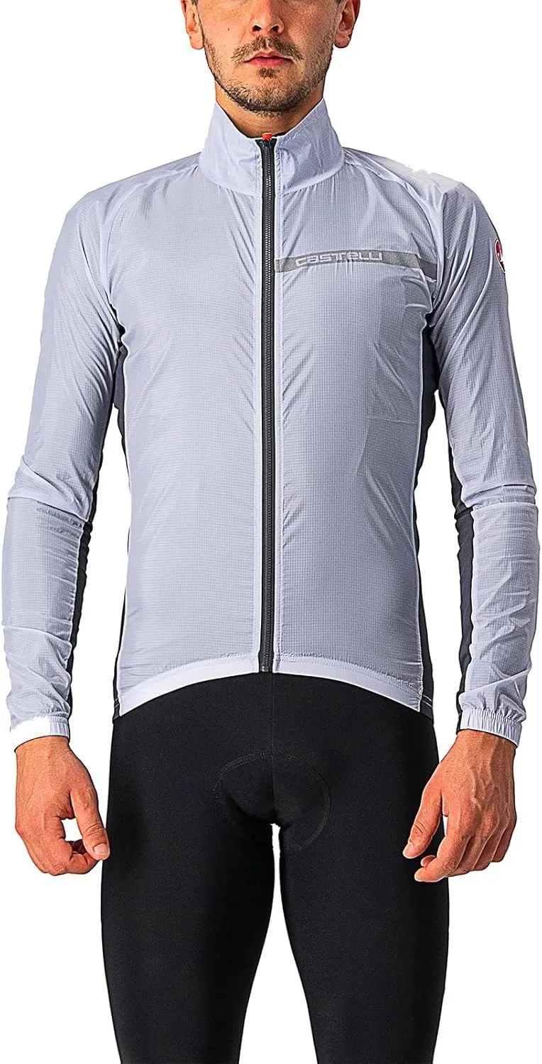 CASTELLI Men's Squadra Stretch Jacket, Windproof Zip Up Shell for Road Cycling