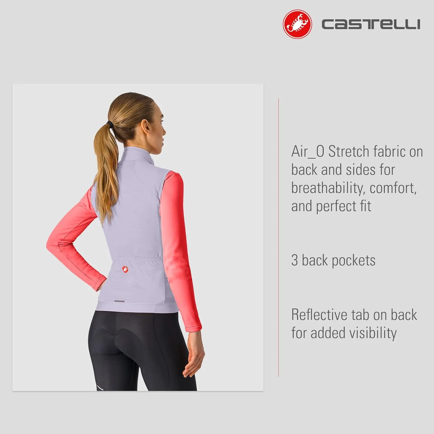 CASTELLI Women’s Espresso Vest, Windproof Shell Vest for Road Cycling & Gravel Biking