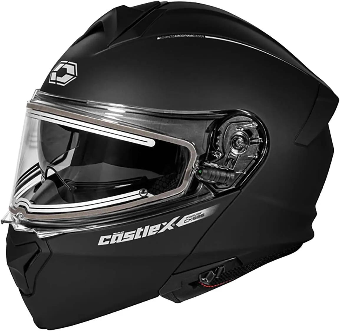 Castle X CX935 Modular Electric Snow Helmet (Matte Black - Large)