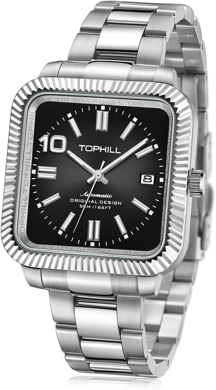 Casual Men's Mechanical Wristwatches Ultra-Thin Mechanical Movement Calendar Sapphire Waterproof Watches for Men TA056G
