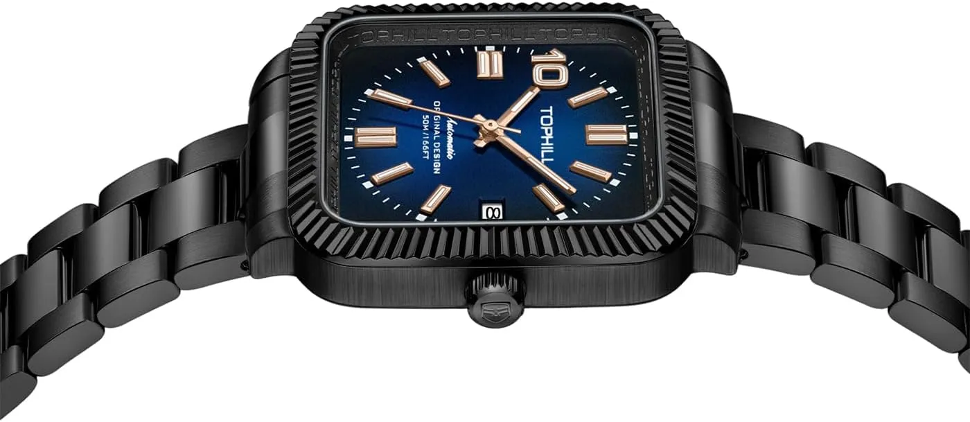 Casual Men's Mechanical Wristwatches Ultra-Thin Mechanical Movement Calendar Sapphire Waterproof Watches for Men TA056G