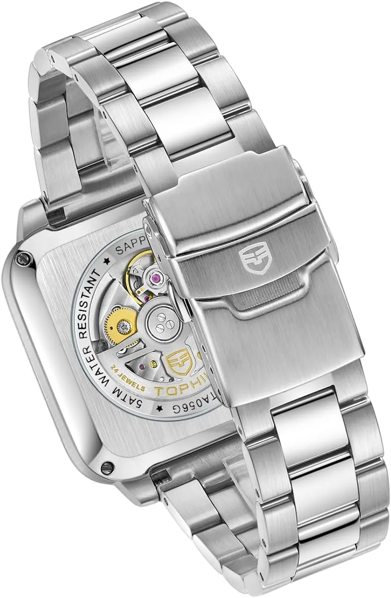 Casual Men's Mechanical Wristwatches Ultra-Thin Mechanical Movement Calendar Sapphire Waterproof Watches for Men TA056G