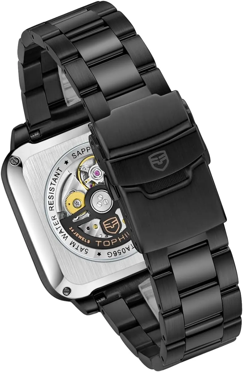 Casual Men's Mechanical Wristwatches Ultra-Thin Mechanical Movement Calendar Sapphire Waterproof Watches for Men TA056G