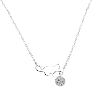 cat Playing Ball Micro-Set Necklace Wild Sweet Jewelry