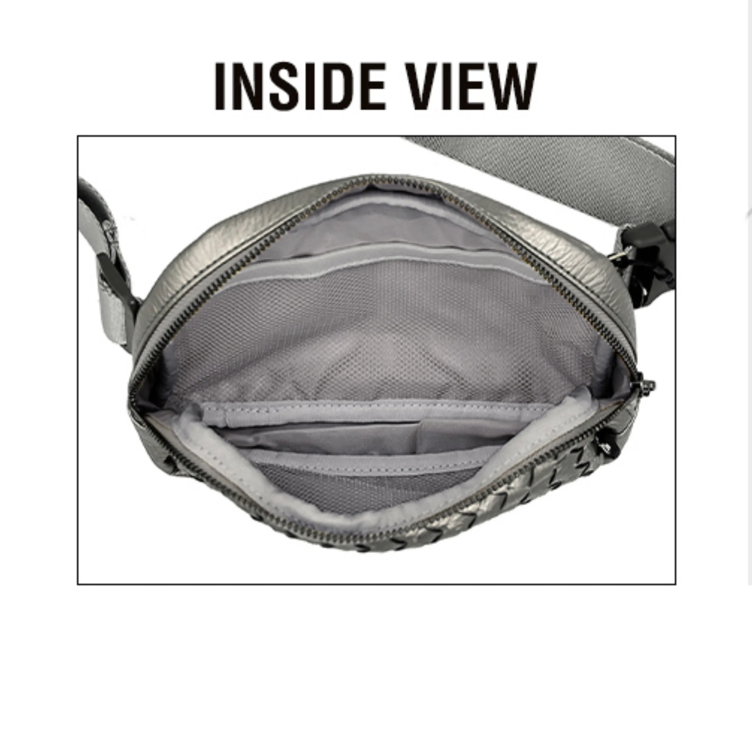 CC Vegan Leather Woven Fanny Pack - BGS4360 - By Contagious Wholesale
