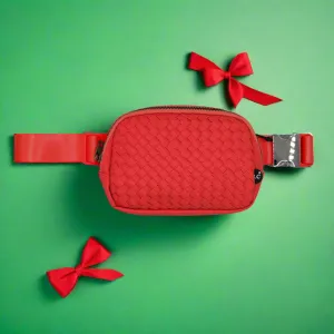 CC Vegan Leather Woven Fanny Pack - BGS4360 - By Contagious Wholesale