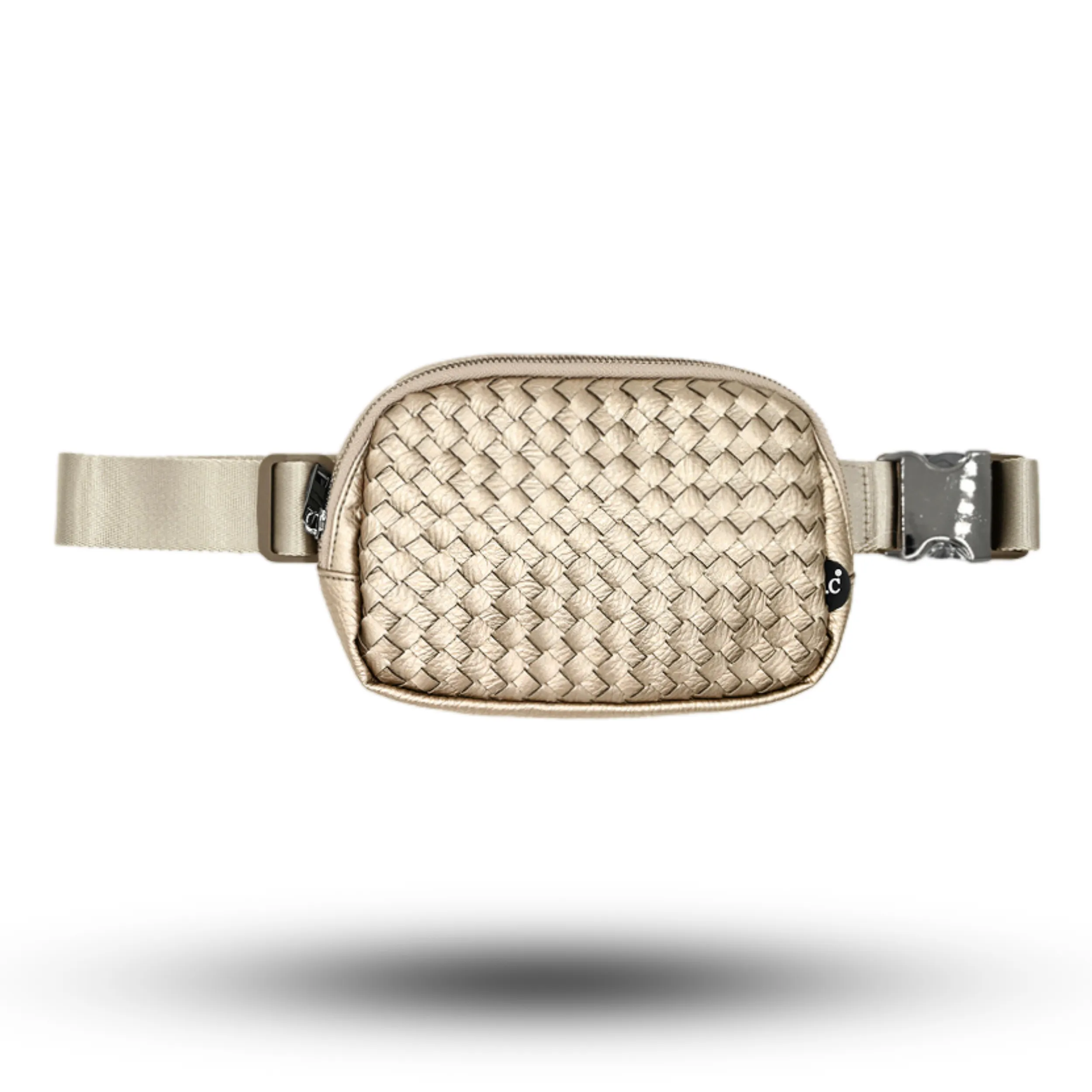 CC Vegan Leather Woven Fanny Pack - BGS4360 - By Contagious Wholesale