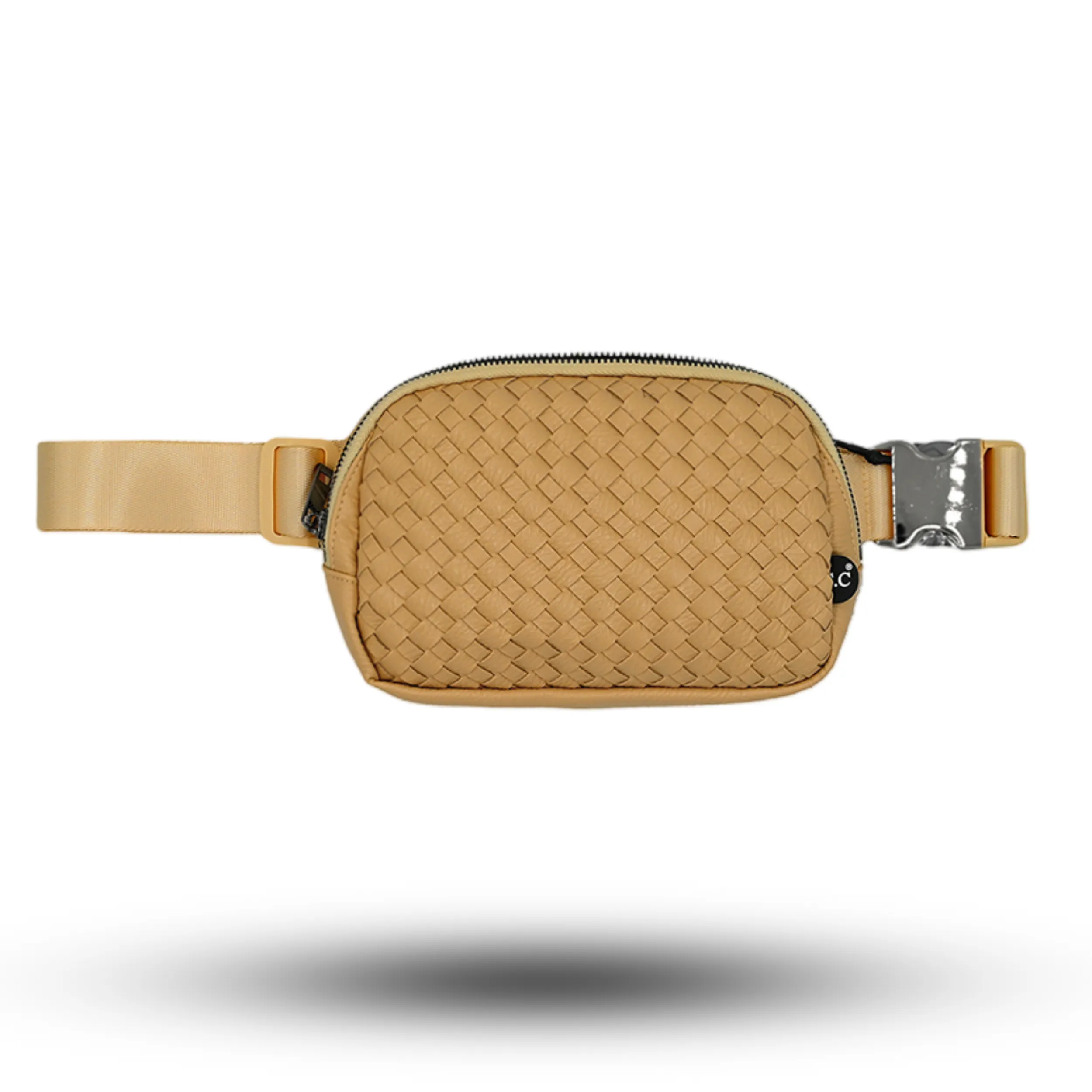 CC Vegan Leather Woven Fanny Pack - BGS4360 - By Contagious Wholesale