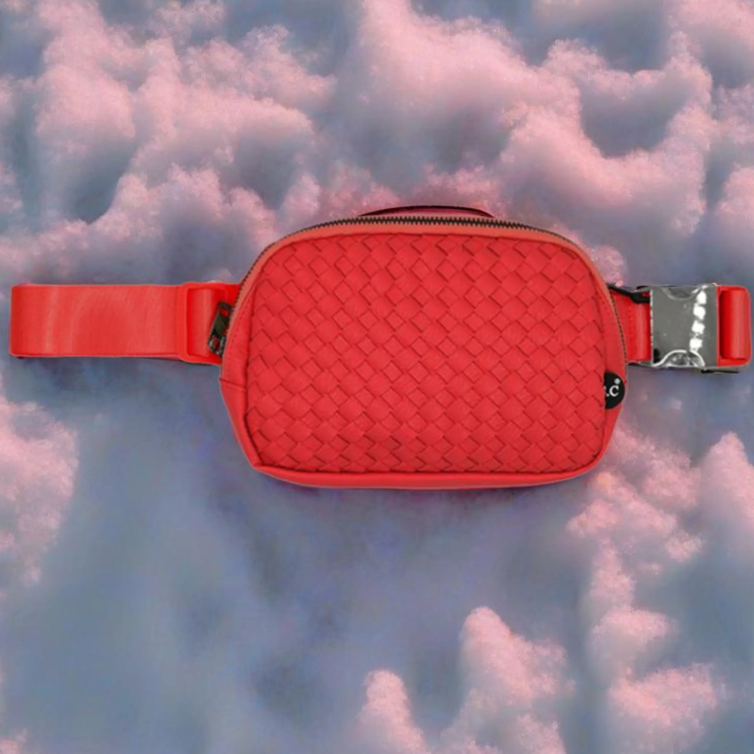 CC Vegan Leather Woven Fanny Pack - BGS4360 - By Contagious Wholesale