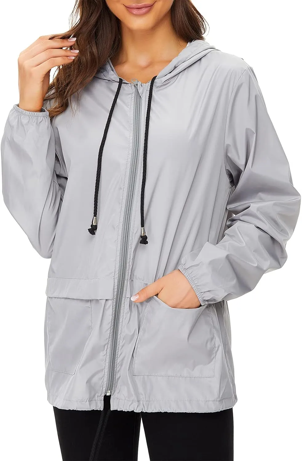 Century Star Packable Rain Jackets for Women Waterproof Lightweight Raincoat with Hood Windbreaker Jacket Women Rain Coats