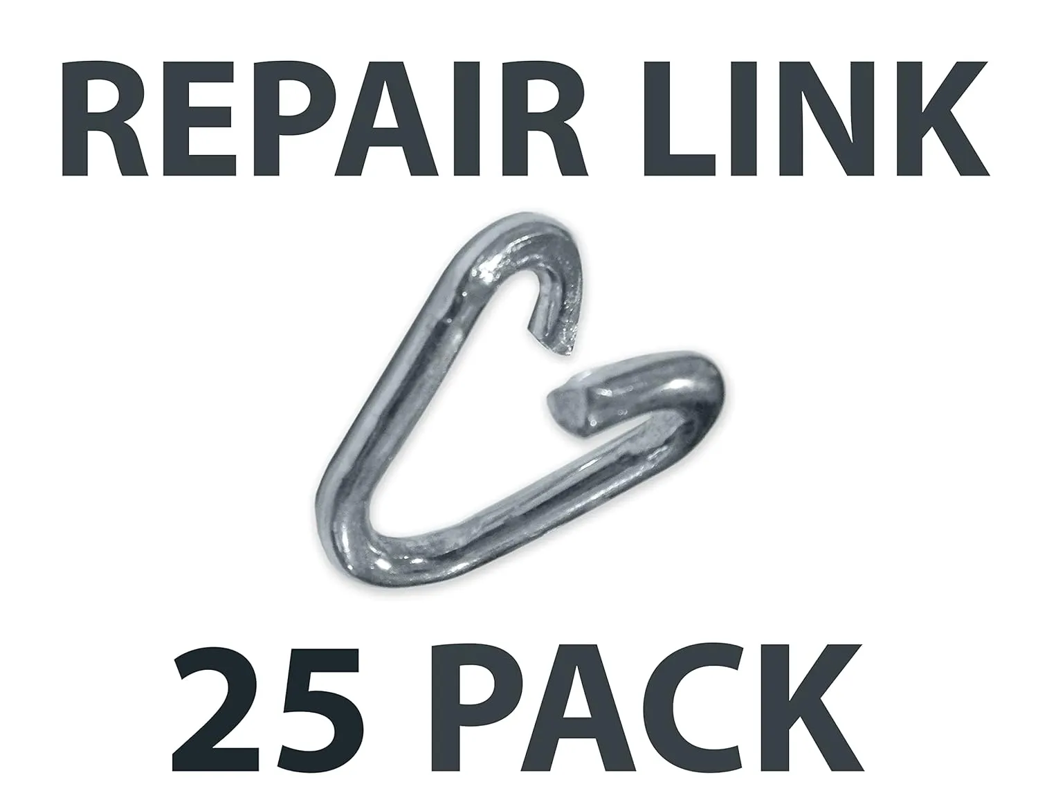Chain Repair Lap Link - Pack of 25 - Seal Quick Fix 1/8 3/16 1/4 5/16 3/8 1/2 Chain Sizes (Field Repair) (LL500i (25 PCS))
