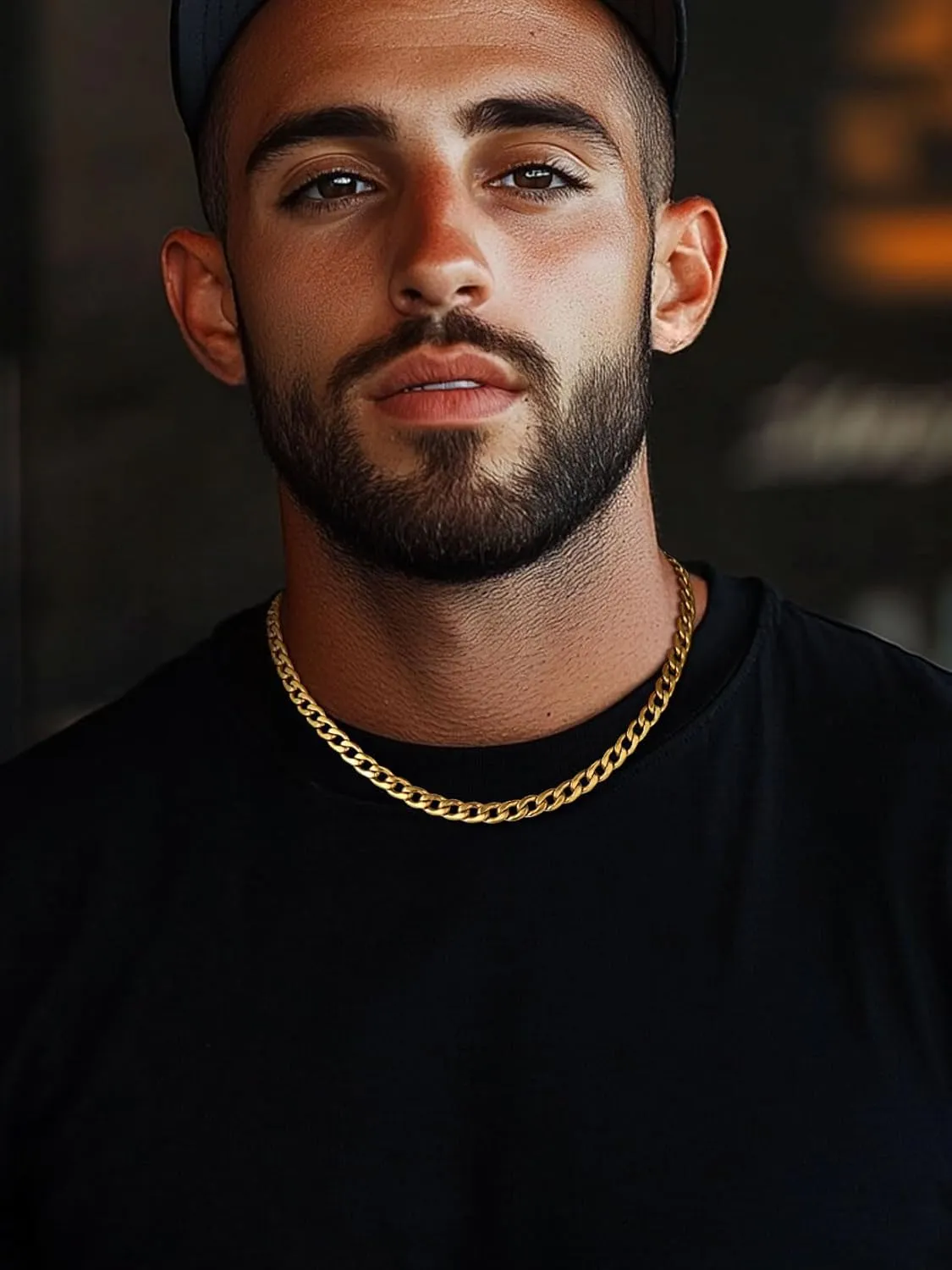ChainsPro Cuban Link Necklace for Men, Silver/Black/Gold Plated Stainless Steel Mens Chain Necklace 5/9/12/15 MM Width,14"-30" Length Hip Hop Accessories Jewelry Gifts for Father's Day Christmas
