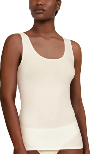Chantelle SoftStretch Vest TOP Wide Strap Non Padded Non Wired Seamless Lingerie Ivory