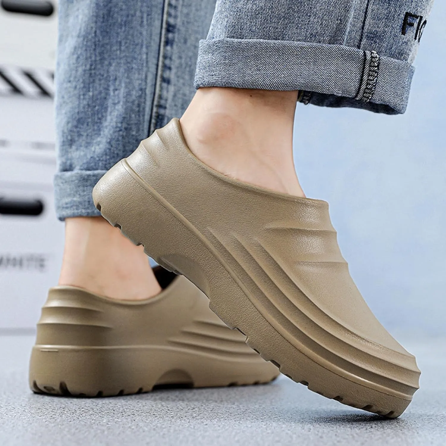 Chef Shoes for Men Non Slip Clogs Work Shoes Kitchen Zapatos De Chef for Women Leather Moccasins Slippers