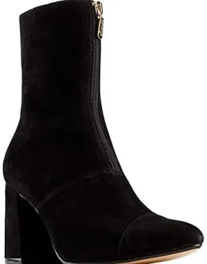 Clarks Laina 85 Suede Ankle Boots, Black Size