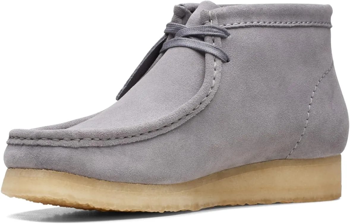 Clarks Mens Wallabee Boot Grey Suede
