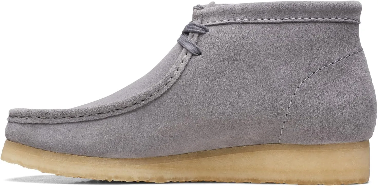 Clarks Mens Wallabee Boot Grey Suede