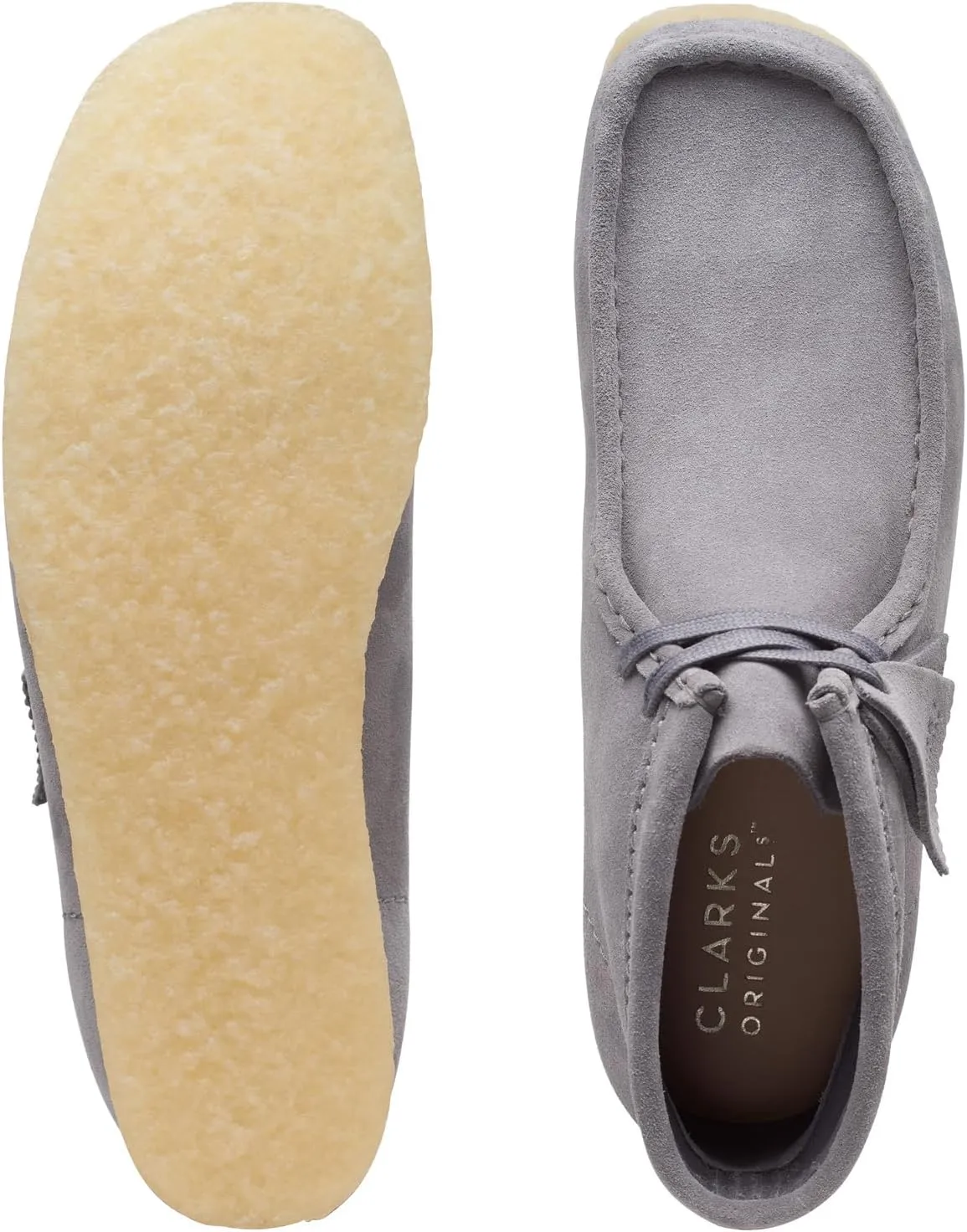 Clarks Mens Wallabee Boot Grey Suede