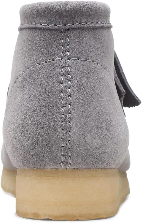 Clarks Mens Wallabee Boot Grey Suede